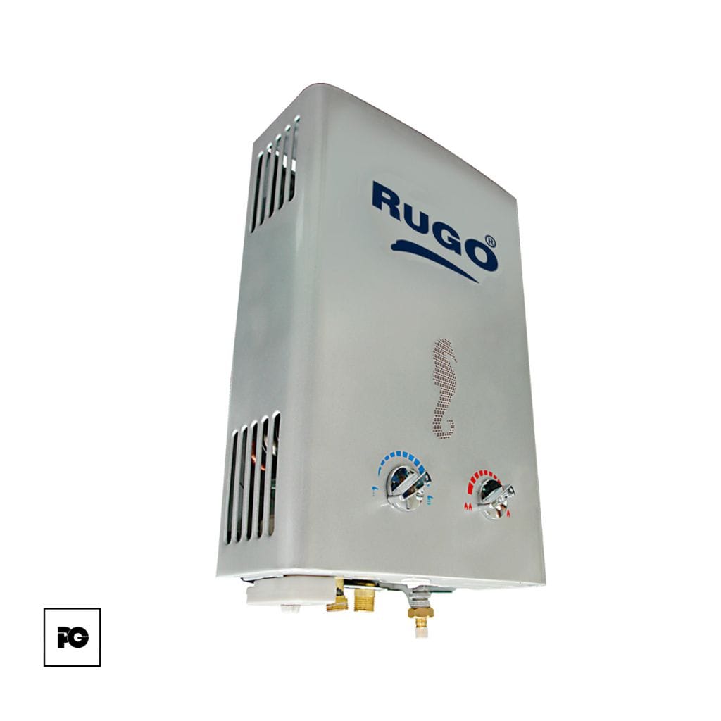 Boiler de paso instantaneo de gas LP, capacidad de 6 litros.