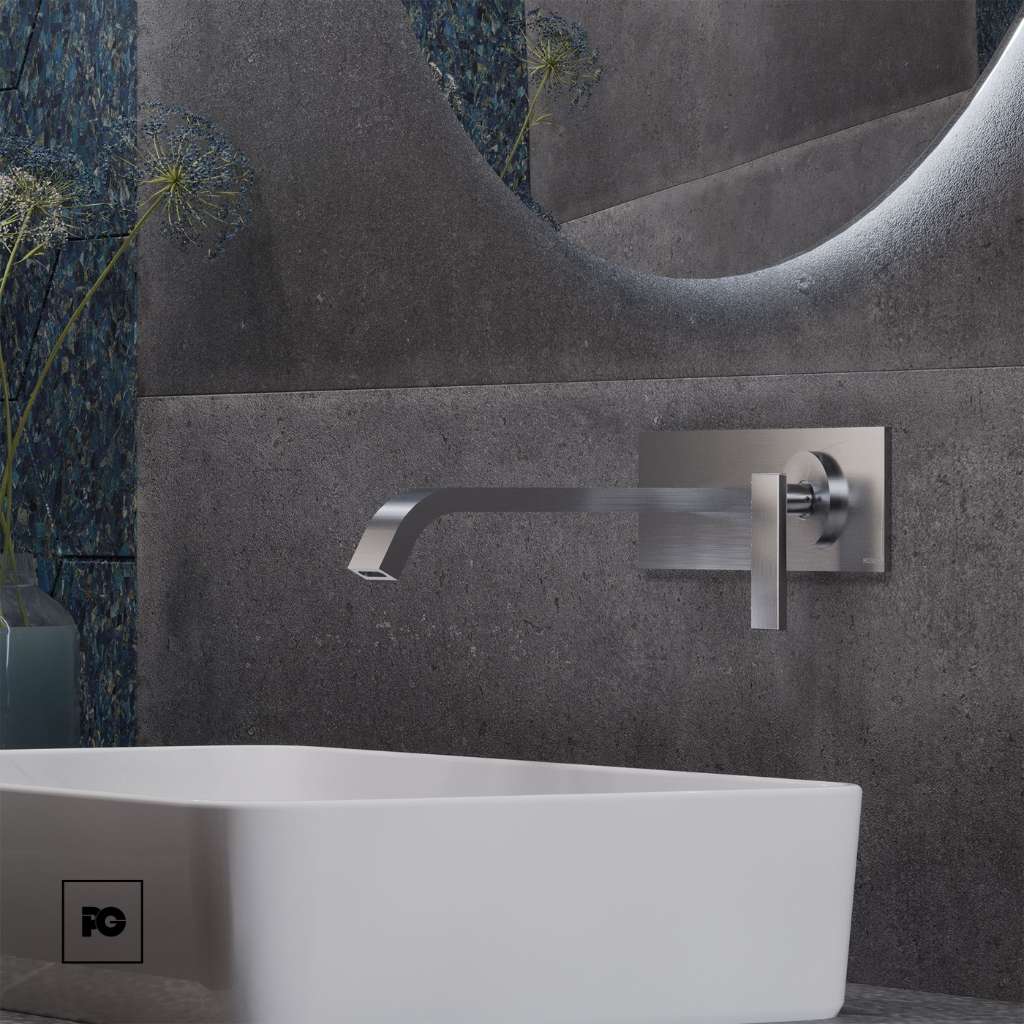 Monomando de lavabo a pared Vértika Titanium. - Imagen 2