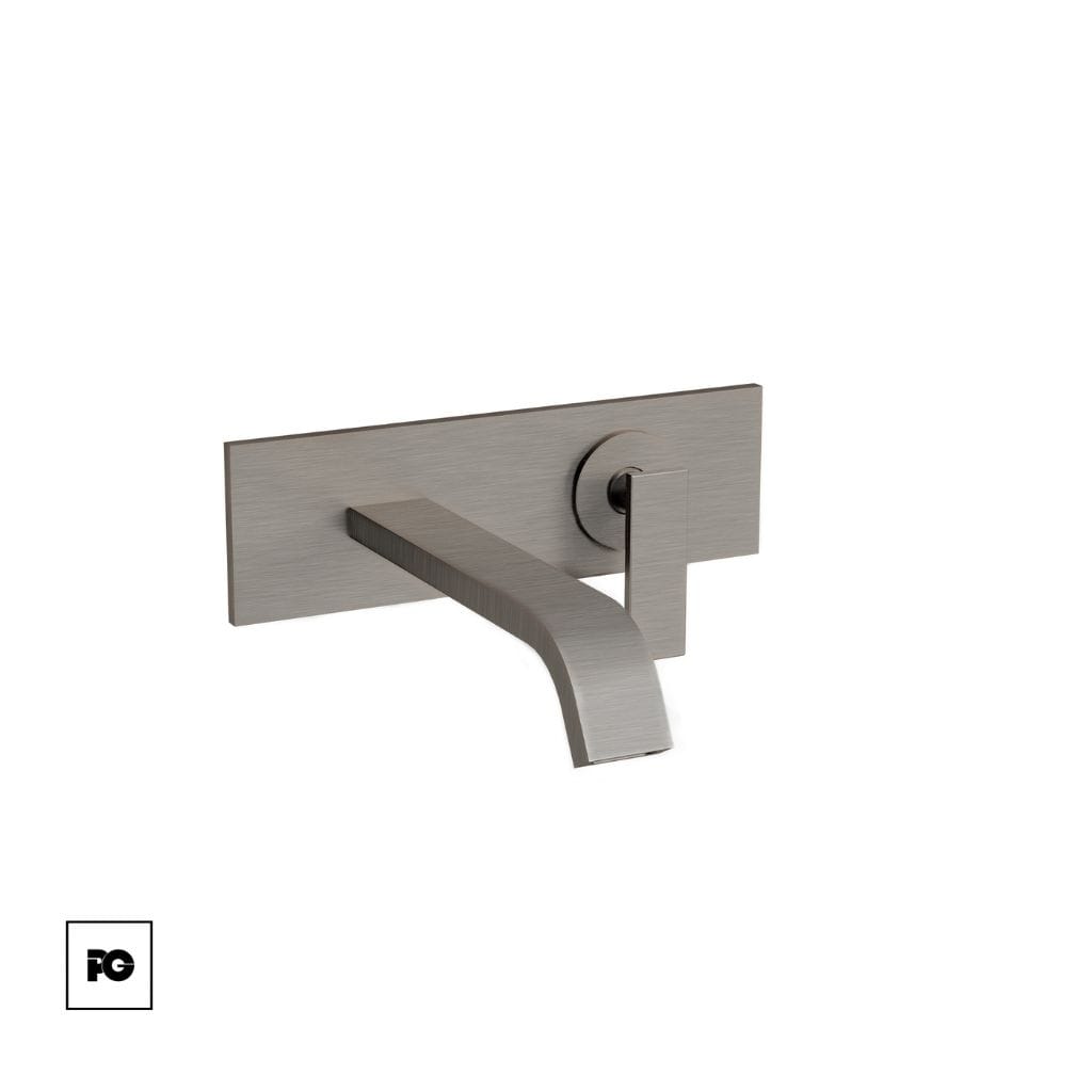 Monomando de lavabo a pared Vértika Titanium.