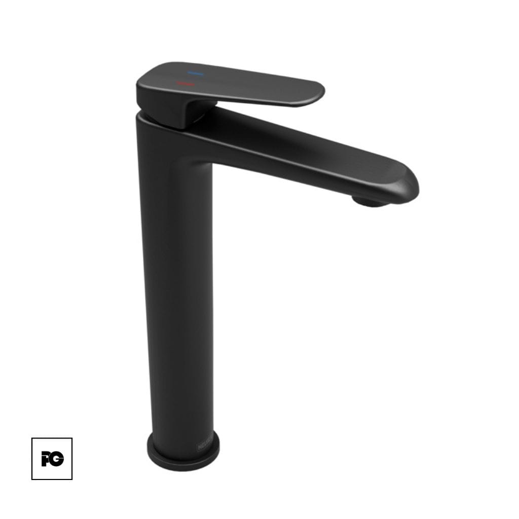 Monomando de lavabo alto ébano sin contra Potenza.