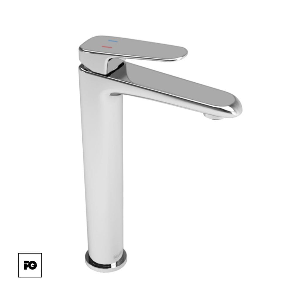 Monomando de lavabo alto cromo sin contra Potenza.