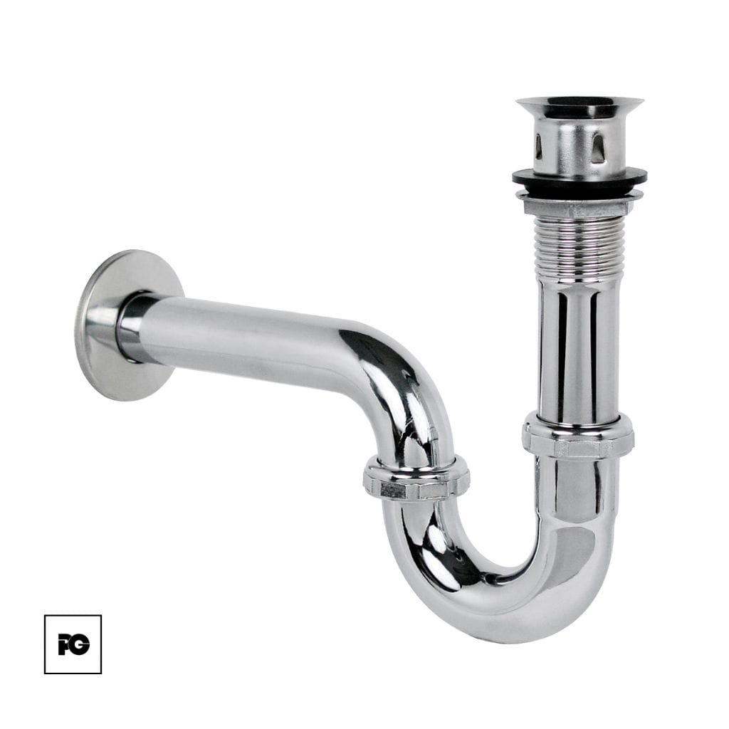 Trampa cromada para lavabo, modelo 29-B.