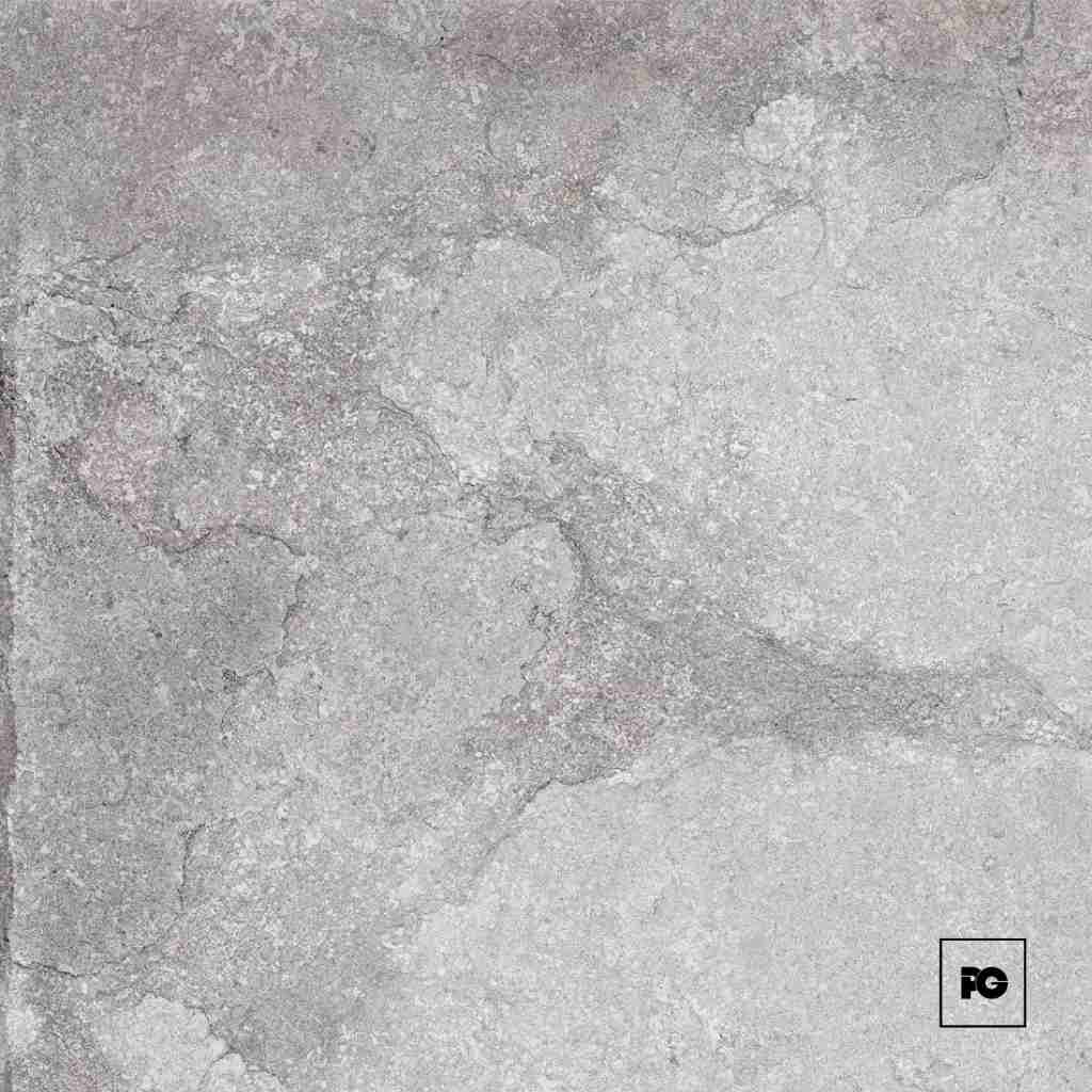 Piso cerámico color gris formato 55x55, modelo Piedra del Castillo.